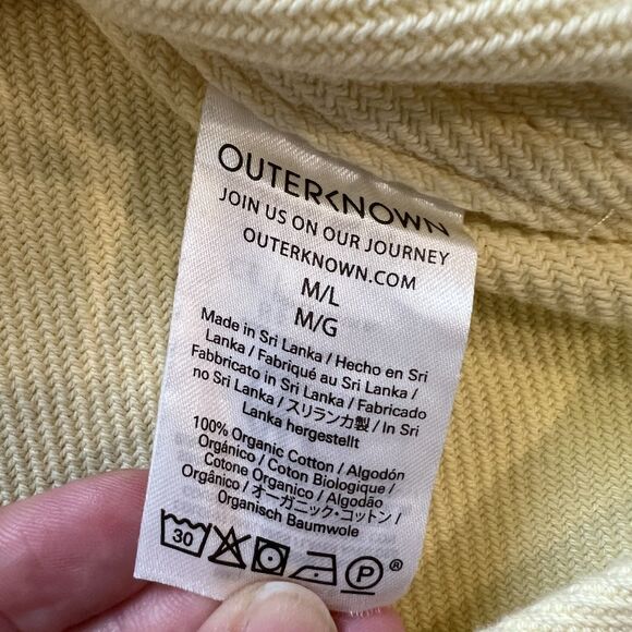 Outerknown Chroma Blanket Shirt Women's Buttercream Yellow-Size M/L - Picture 6 of 10